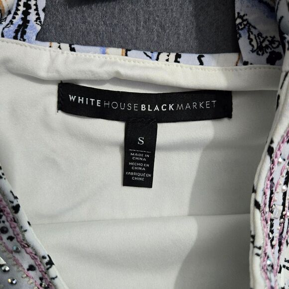 White House Black Market Women S Aztec Sequin Studded Halter Dress Open Back - Picture 8 of 16